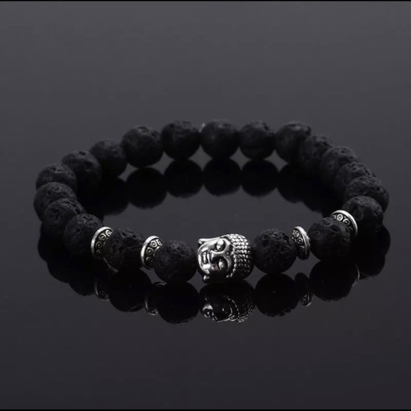 Healing Lava Stone Buddha Bracelet Essential Oils - Picture 2 of 10